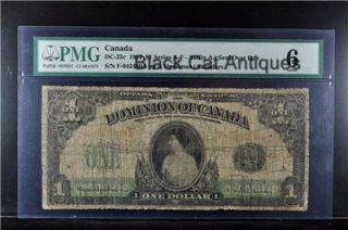 1917 Canada $1 00 One Dollar Bill DC 23c Good 6 PMG