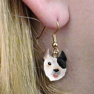 New Pitbull Terrier Dangle Dog Head Earrings