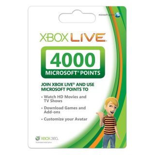 New Xbox Live 4000 Microsoft Points