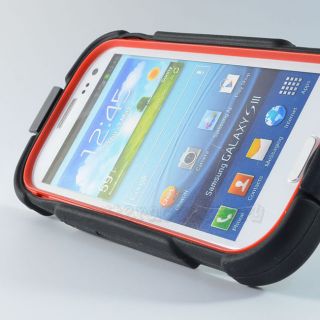 Black Red Chelonian Holster Combo Hybrid Gel Case for Samsung Galaxy