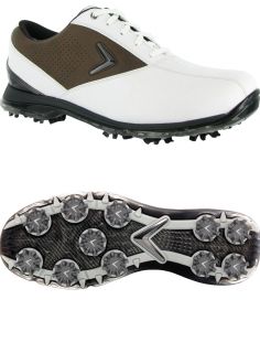 Brand New Callaway RAZR Mens Leather Golf Shoe 10 5M White Brown