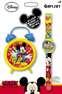  Mouse Oh Boy Alarm Clock Wrist Watch Set Brand New Gift