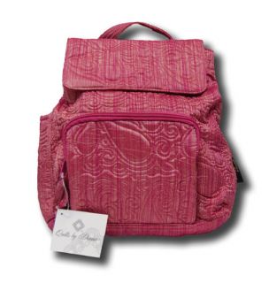  Donna Sharp Quilts Quilted Raspberry Pink Ice Back Pack Backpack 52791