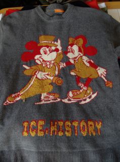 Vintage Iceberg History Sweater XL Disney Mickey Minnie Mouse Italy