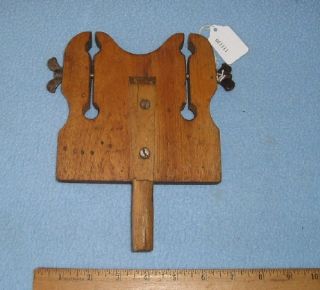 Unmarked Wooden Ice Skate Sharpening Clamp Part 1 2
