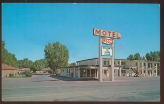 112407 Motel West Idaho Falls ID Postcard 1977 US Hwy 20