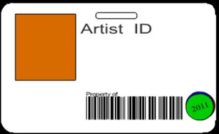 Artist ID Card Template Custom Made