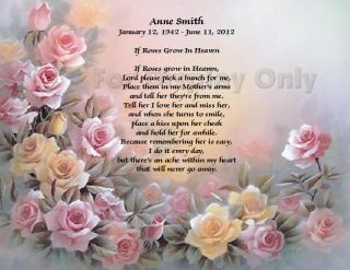 we create a loving personalized memorial for the loss of your mom on