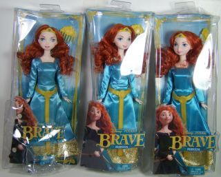 Disney Pixar Brave Merida Mattel Barbie Doll w Comb New Crinckled