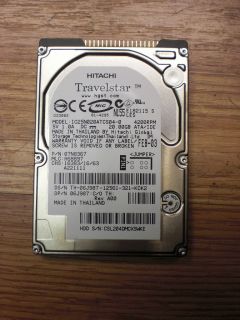 20 GB Hard Drive Laptop IDE 2 5 4200 RPM Tested and Erased Notebook