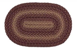 IHF Braided Jute Oval Area Accent Rug Vintage Star for Sale Various