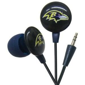 New iHip NFL Licensed Baltimore Ravens Headphone Earbud Earphone iPod