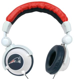 iHip NFL Officially Licensed DJ Style Headphones New England Patriots