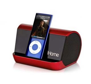 iHome Red Ultra Portable iPod iPhone  Player Speaker Battery