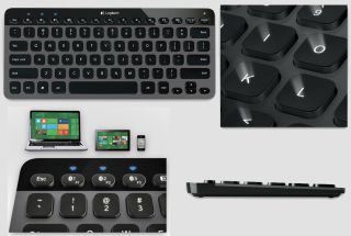 Logitech Bluetooth Illuminated Keyboard K810 / PCs,Tablets,Smartphones