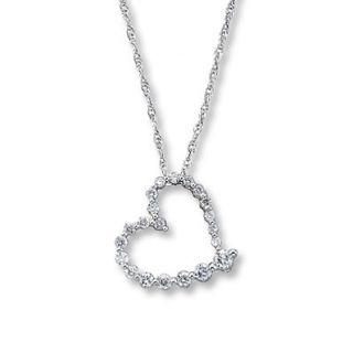 Kay Jewelers Diamond Heart Necklace Pendant 