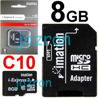 Imation 8GB 8g Micro SD SDHC Card SD Adapter Class 10