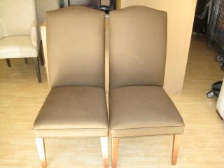  RESTORATION HARDWARE Hudson Camelback Upholstered Dining Chairs (PAIR