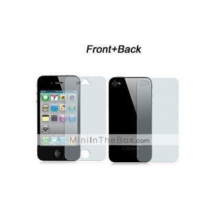 Durchsichtige Display Schutzfolie mit Reinigungstuch für iPhone 4/4S