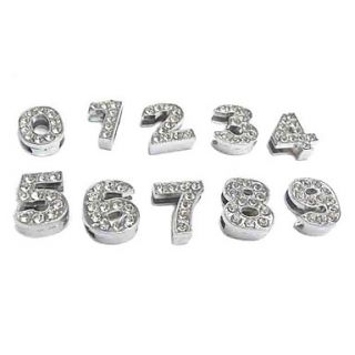 USD $ 1.19   Rhinestone Decorated 10 Number Style DIY Decoration for
