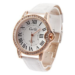 EUR € 6.80   Dame romerske Number Design PU Analog Quartz Wrist