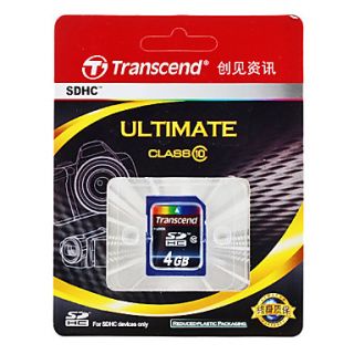 EUR € 6.98   Transcend 4GB SDHC Classe 10 cartão de memória flash