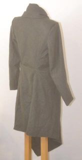 Improvd Size Small Dark Grey Ophelia Wool Shawl Wrap Coat