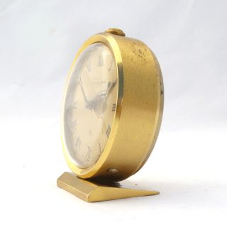 Vintage Imhof 8 Days Brass Alarm Clock Sveglia Uhr