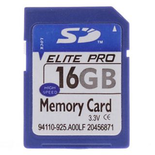 USD $ 17.99   16GB Hi speed Elite Pro SD Memory Card,