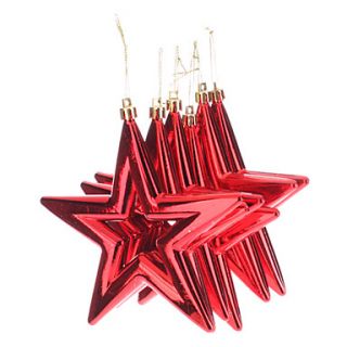 USD $ 15.19   6 Pack 15cm 6 Shiny Finish Star Christmas Tree Ornament