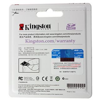 USD $ 18.39   16GB Kingston Class 4 SDHC Flash Memory Card,