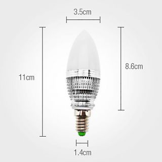 Dimmable 3W E14 240 270lm 6000 6500K Natural White Light Bulb Candle