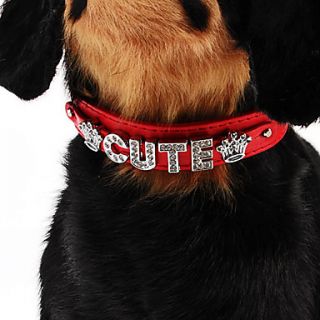  Rhinestone Leuke Crwon stijl halsband voor honden (Hals 15 25cm