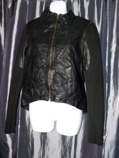 Improvd Lamb Leather Moto Jacket Black Size M
