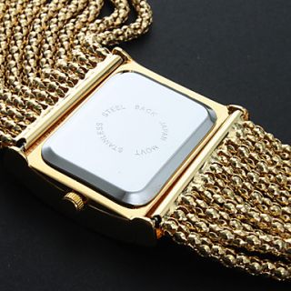 USD $ 18.99   Womens Diamond Bracelet Style Wrist Watch (Gold),
