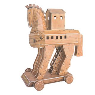 USD $ 17.29   DIY Paper 3D Puzzle Trojan Horse (75pcs, No.2802 G