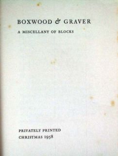 Boxwood Graver Miscellany Blocks Wood Veneered Boards 1958 Ed
