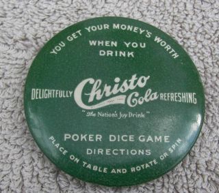 Christo Cola Poker Dice Pocket Game 1920S