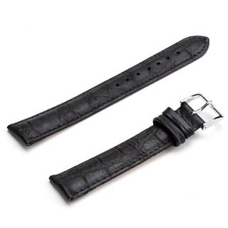 USD $ 2.89   Unisex Genuine Leather Watch Strap 18MM(Black),