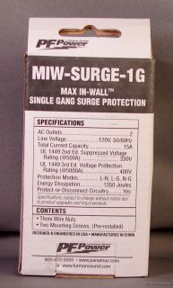 Panamax MIW Surge 1g Single in Wall Surge Protector 1350 Joules CSA