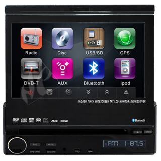 HD 7 Inch Touch Screen 1 Din In Dash Car DVD Player GPS Nav iPod USB