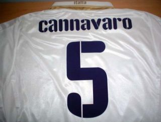 Original Puma Italy Away Soccer Jersey Cannavaro 5 All Sizes