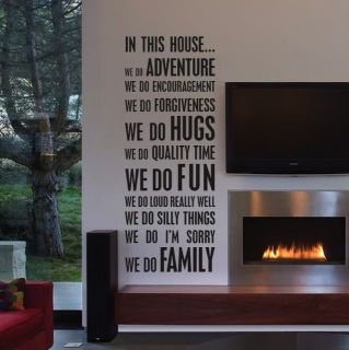 In This House We do Create Your Own Quote Wall Decal