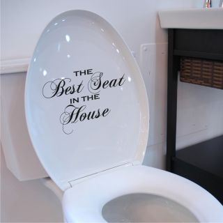 Toilet Seat Decal Best Seat in The House Wall Art Funny Novelty