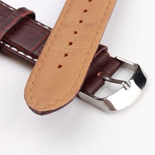 USD $ 2.29   Unisex Genuine Leather Watch Strap 22MM (Brown),