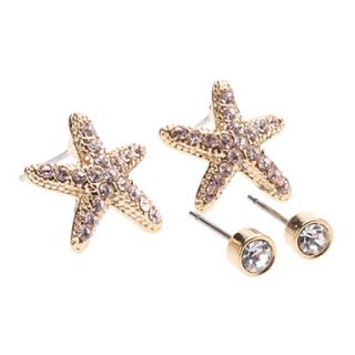 EUR € 5.23   Sea Star Diamond Earrings incrustaciones dobles