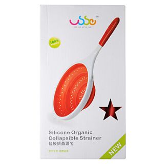 USD $ 26.39   DIY Bakeware Organic Silicone Collapsible Strainer (Red