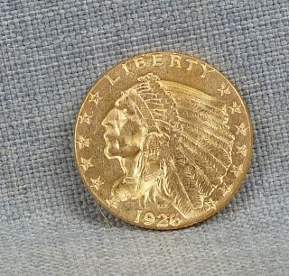 1926 $2 1 2 Dollar Indian Gold Coin