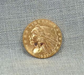 1927 $2 1 2 Dollar Indian Gold Coin