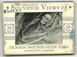 Dickson Indian Mounds Lewistown IL Illinois 10 souvenir views packet